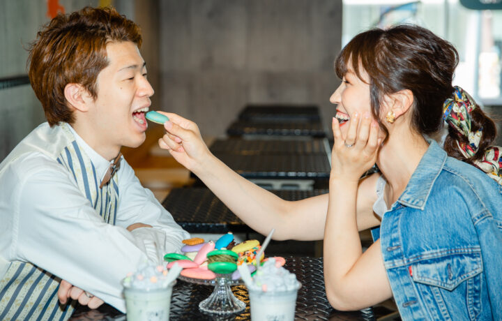韓国風カフェでフォトウェディング