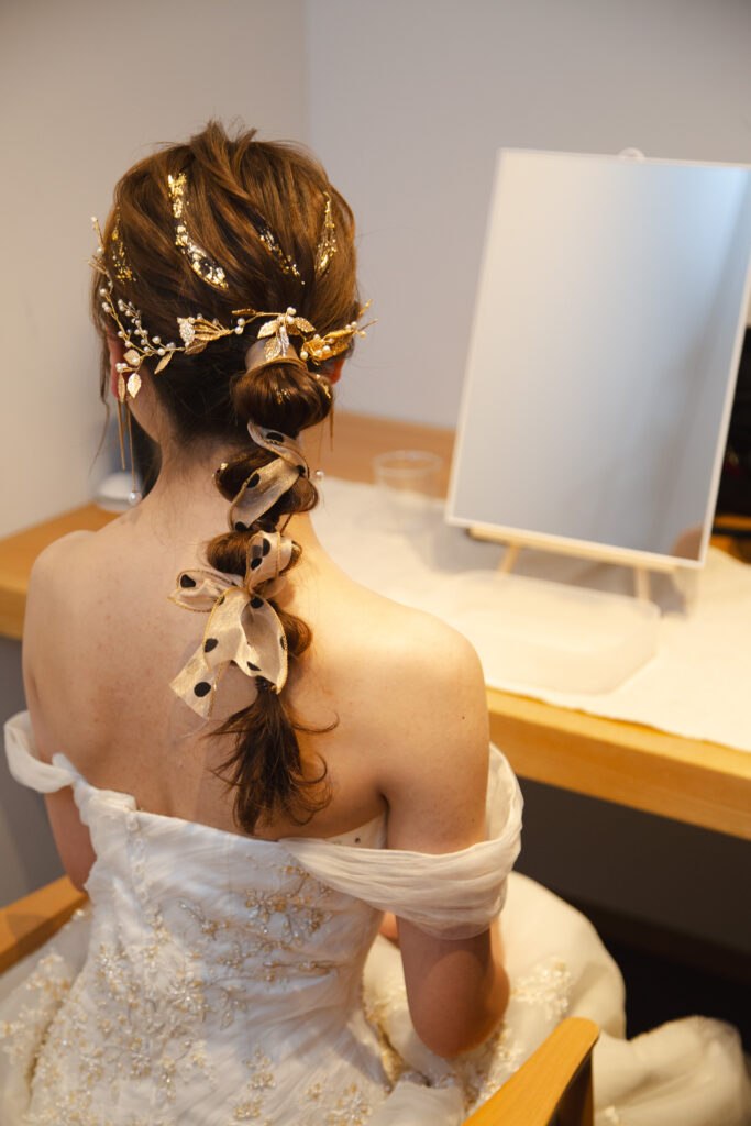 ビビビとジュルリの結婚式の花嫁ヘアメイク