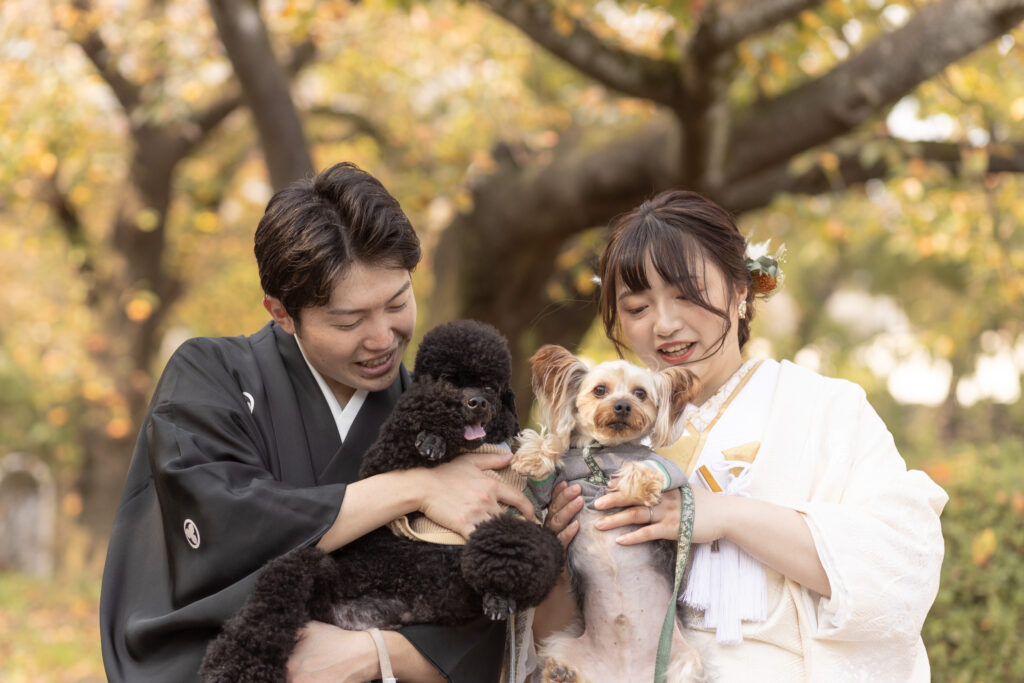 愛犬と一緒にフォトウエディング。富山。