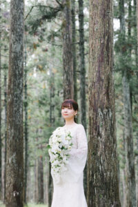 富山市にあるドレスショップコアラがおすすめする雨の日撮影のお写真