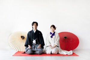 富山のコアラがスタジオで和装フォトウェディングを行なった新郎新婦のフォトウェディング