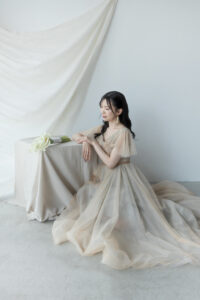 富山のフォトスタジオで撮影したドレス姿の新婦のフォトウェディング