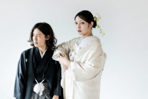 富山のコアラがスタジオで和装フォトウェディングを行なった新郎新婦