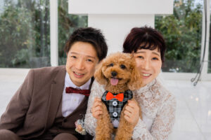 富山のコアラでチャペルで愛犬と撮影したフォトウェディング