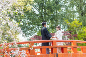 富山のコアラで和装フォトウェディングを行なった新郎新婦のフォトウェディング