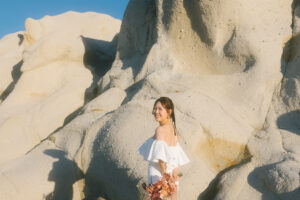 富山のコアラで洋装ロケーションフォトウェディングを行なった花嫁のソロショット