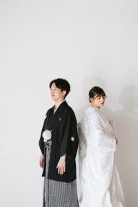 富山のコアラのスタジオで和装フォトウェディングを行なった新郎新婦のフォトウェディング