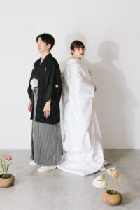 富山のコアラのスタジオで白無垢で和装フォトウェディングを行なった新郎新婦のフォトウェディング