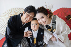 富山のコアラでファミリーフォトウェディングを行なった新郎新婦のフォトウェディング